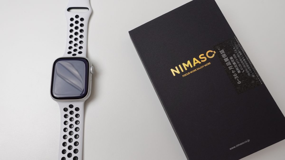 NIMASO】Apple Watch series 7/8/9 45mm対応保護フィルム購入 